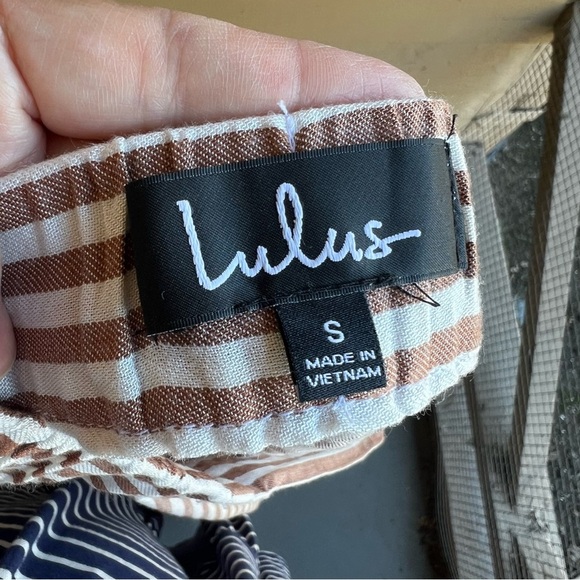 LuLus King Harbor Tan and White Striped Maxi Skirt - Size Small Neutral Classic - Picture 6 of 6